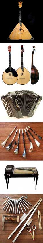 Various Russian Folk Instruments